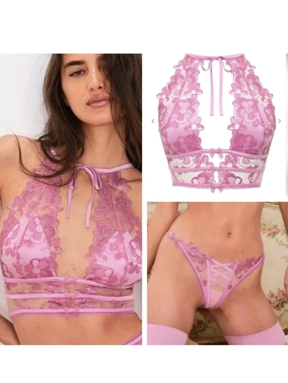 For Love & Lemons Grace Bralette and Thong Set